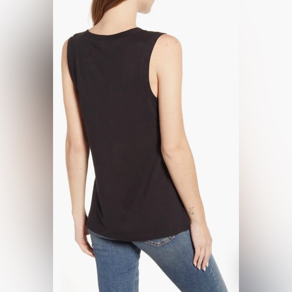 NWT Caslon Nordstrom V-Neck Slub Muscle Tank XXL White - Picture 8 of 8